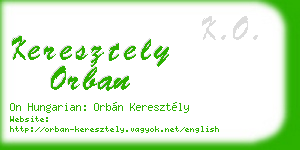 keresztely orban business card